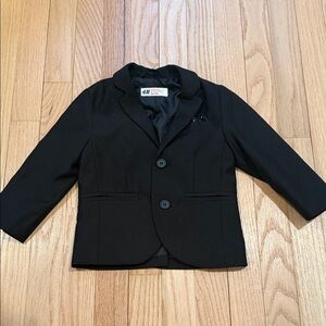 H&M Classic Black Blazer with two buttons and pocket Napkin Toddler 1.5-2 years